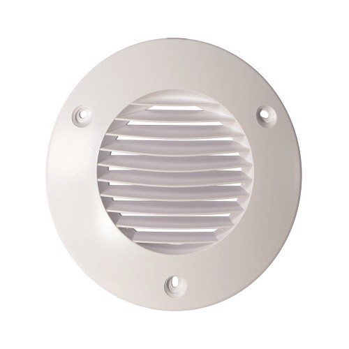 Airflow 72596202 White Round 100mm External Wall Grille For ICON15 & ICON30 Fans