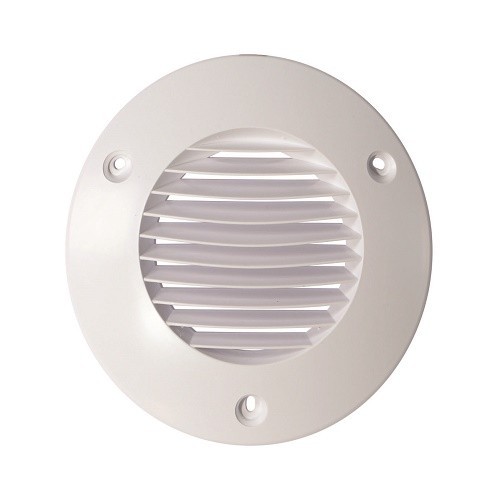 Airflow 72596202 White Round 100mm External Wall Grille For ICON15 & ICON30 Fans