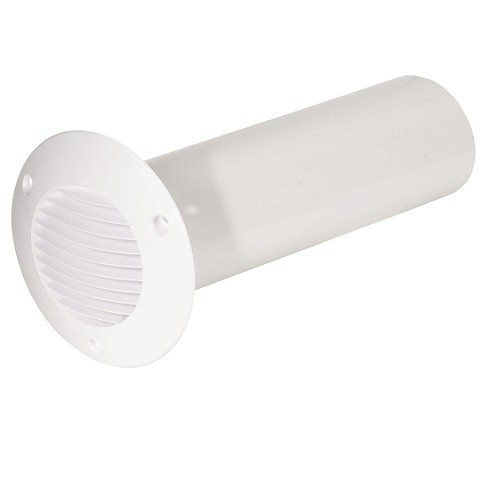 Airflow 72643204 Rigid Cavity Wall Kit With Round White External Wall Grille For ICON60 Fans
