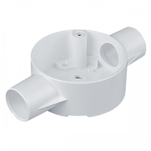 Marshall Tufflex 2MRB3WH White 20mm PVC-U Conduit Round 2 Way Through ...
