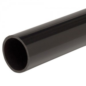 Marshall Tufflex CR6BK Black High Impact Heavy Gauge Round PVC-U Conduit Diameter Ø: 20mm | Length: 3m