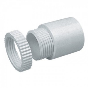 Marshall Tufflex MA7WH White Round PVC-U Conduit Male Thread Adaptor Diameter Ø: 20mm