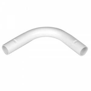 Marshall Tufflex MNB2WH White Round PVC-U Conduit Plain Bend Diameter Ø: 20mm