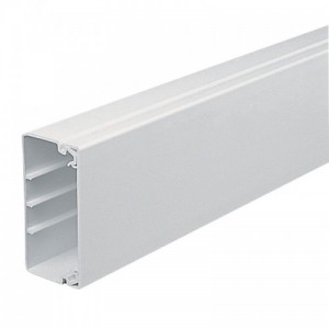 Marshall Tufflex MTRS100/50WH Maxi White Commercial Trunking Length With Lid Height: 100mm | Depth: 50mm | Length: 3m