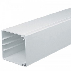 Marshall Tufflex MTRS100WH Maxi White Commercial Trunking Length With Lid Height: 100mm | Depth: 100mm | Length: 3m