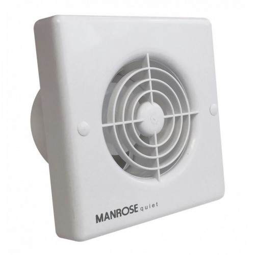 Manrose QF100T QuietFan White Quiet Axial Extractor Fan With Adjustable Timer & Backdraught Shutters IP20 240V Manrose QF100T QuietFan White Quiet Axial Extractor Fan With Adjustable Timer & Backdraught Shutters IP20 240V