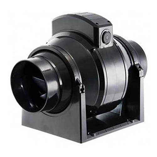 Manrose MF100S Mixflo Black 3 Speed Mixed Flow In-Line Fan For Remote Switching IPX4 240V Length: 298mm | Width: 162mm | Spigot DiaØ: 100mm