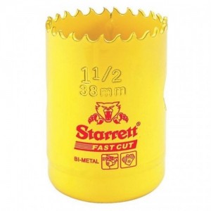 Starrett FCH0112 Fast Cut Yellow Bi-Metal Holesaw DiaØ: 38mm