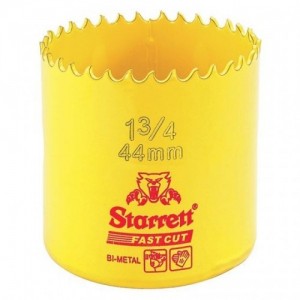 Starrett FCH0134 Fast Cut Yellow Bi-Metal Holesaw DiaØ: 44mm