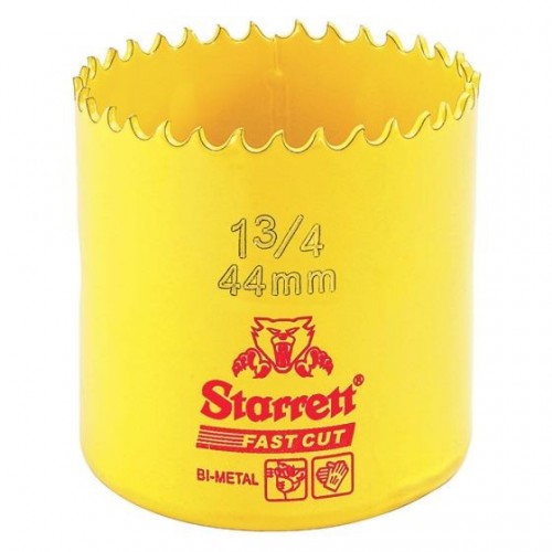 Starrett FCH0134 Fast Cut Yellow Bi-Metal Holesaw DiaØ: 44mm
