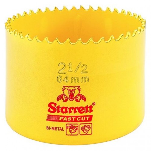 Starrett FCH0212 Fast Cut Yellow Bi-Metal Holesaw DiaØ: 64mm