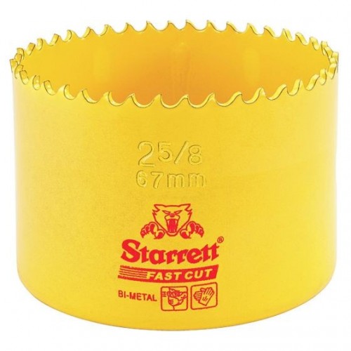 Starrett FCH0258 Fast Cut Yellow Bi-Metal Holesaw DiaØ: 67mm
