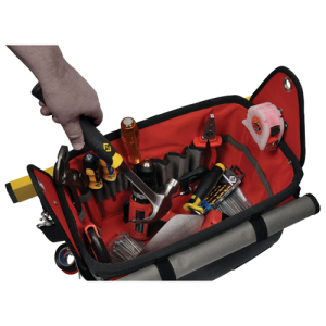 CK Tools MA2634 Magma Black Technicians Tote With Red Trim Width: 490mm x Depth: 290mm x Height: 440mm