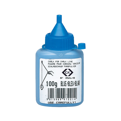 CK Tools T3521B100 Blue High Desity Chalk Powder With Resealable Dispenser Cap Weight: 100g