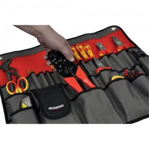 CK Tools MA2718 Magma Black Tool Roll / Tidy With Red Trim