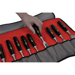 CK Tools MA2719 Magma Black Chisel Roll With Red Trim