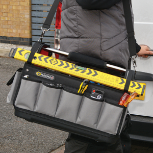 CK Tools MA2636 Magma Black Open Tool Tote With Red Trim Width: 520mm x Depth: 280mm x Height: 350mm