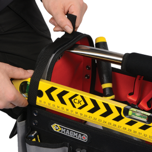 CK Tools MA2636 Magma Black Open Tool Tote With Red Trim Width: 520mm x Depth: 280mm x Height: 350mm