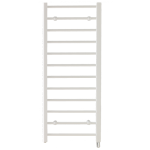 Creda Heating 056870 CLR12W CLR Series White Steel 12 Rail Fluid Filled Flat Ladder Style Electric Towel Rail - Requires Timer 250W