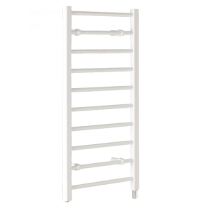 Creda Heating 056894 CLR10W CLR Series White Steel 10 Rail Fluid Filled Flat Ladder Style Electric Towel Rail - Requires Timer 175W