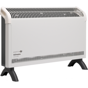 Dimplex DXC20 Contrast White Steel Convector Heater With Graphite Grey Trims, Thermostat, Frost Setting & 3 Pin Plug IP20 2kW
