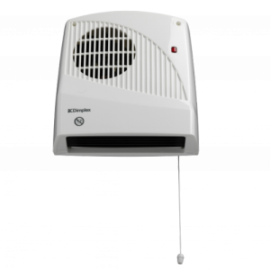 Dimplex FX20VE White Plastic Wall Mounting Downflow Heater With Selectable Heat Settings, Pullcord & 30 Minute Run-Back Timer IP22 2kW