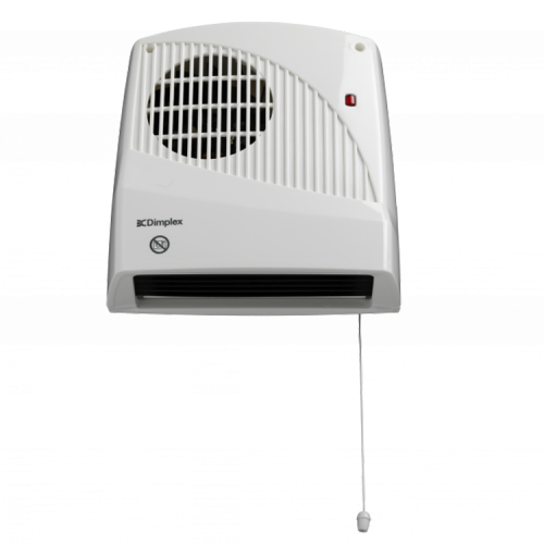 Dimplex FX20VE White Plastic Wall Mounting Downflow Heater With Selectable Heat Settings, Pullcord & 30 Minute Run-Back Timer IP22 2kW