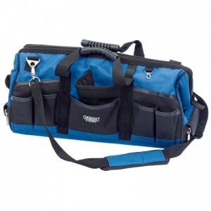Draper 31591 Expert Blue Canvas Contractors Tool Bag With 31 Different-Sized Internal / External Pockets Length: 650mm | Width: 325mm | Height: 240mm
