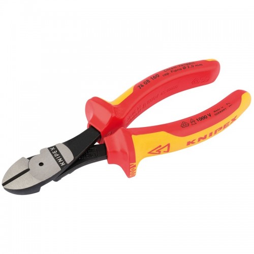 Draper 32022 Knipex VDE Fully Insulated High Leverage Diagonal Side Cutters Length: 160mm 1000V Draper 32022 Knipex VDE Fully Insulated High Leverage Diagonal Side Cutters Length: 160mm 1000V