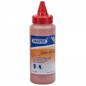 Draper 42975 Red Line Chalk In Plastic Bottle With Dispensing Funnel Weight: 115g