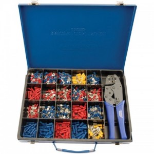 Draper 56383 Expert Ratchet Crimping Kit With 35574 Ratchet Crimping Tool & Assorted Pre-Insulated Terminals