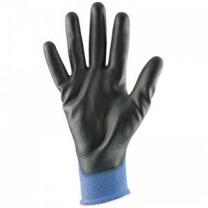 Draper 65813 Blue / Block Polyester Hi-Sensitivity Screen Touch Gloves Size: Medium / 8