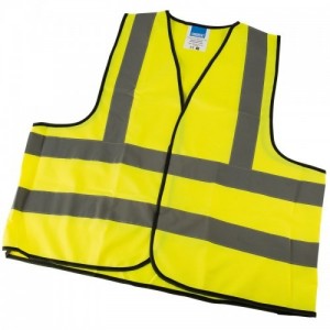 Draper 73732 Yellow Polyester High Visibility Waistcoat With Reflective Strips Size: Large