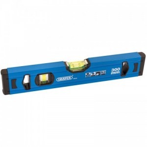 Draper 75070 Blue Aluminium Box Section Spirit Level With 1 Horizontal & 1 Vertical Vial Length: 300mm