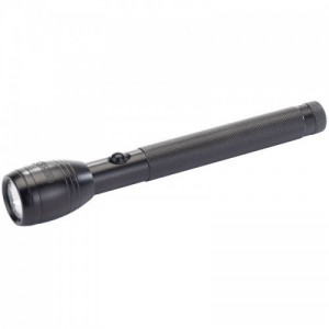 Draper 81109 Black Aluminium LED Hand Torch With Focussing Beam Function - Requires 2 x AA Batteries 20Lm