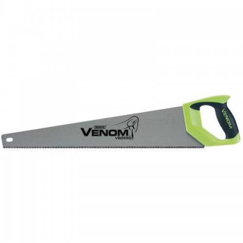 Draper 82196 VENOM Carbon Steel First Fix Double Ground Handsaw Length: 550mm | PPI: 8