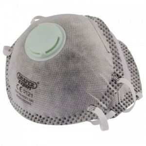 Draper 82561 Expert FFP1 NR Lightweight Disposable Face Mask With Charcoal Activated Filter, Elasticated Straps & Adjustable Nose Clip  (Pack Size 2)