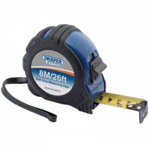 Draper 82815 Expert Nylon Cased Metric/Imperial Locking Tape Measure With Recoil Length: 8m / 26ft | Width: 25mm