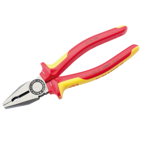 Draper 31920 Knipex VDE Fully Insulated Combination Pliers Length: 200mm 1000V Draper 31920 Knipex VDE Fully Insulated Combination Pliers Length: 200mm 1000V