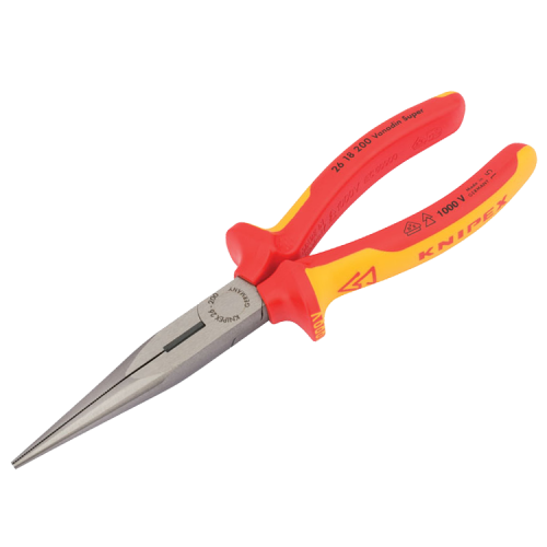 Draper 32012 Knipex VDE Fully Insulated Long Nose Pliers Length: 200mm 1000V Draper 32012 Knipex VDE Fully Insulated Long Nose Pliers Length: 200mm 1000V
