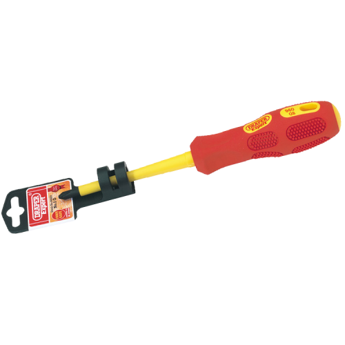 Draper 69223 Expert 960 Series VDE Fully Insulated Soft Grip PH Cross Slot Screwdriver 1000V Blade Tip: PH2 | Blade Length : 100mm