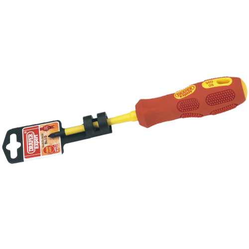 Draper 69222 Expert 960 Series VDE Fully Insulated Soft Grip PH Cross Slot Screwdriver 1000V Blade Tip: PH1 | Blade Length : 80mm