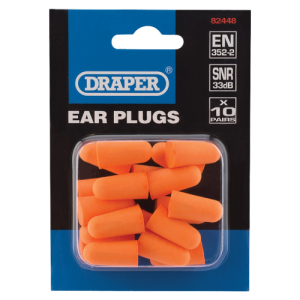 Draper 82448 Soft PU Foam Ear Plugs (Pack Size 10 Pairs)