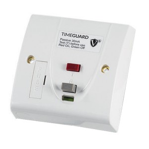 Timeguard RCD10WPVN Valiance+ White Latching (Passive) RCD Protected Unswitched Fused Connection Unit With Dual Flag RCD, Manual Rest & Test Button
