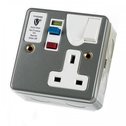 Timeguard RCD03MAVN Valiance Metal Vailance RCD Single Active Socket
