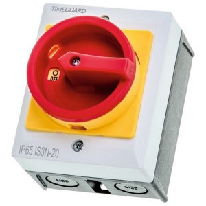 Timeguard IS3N-20 Weathersafe 3P Isolator Rotary IP65 Switch 20A