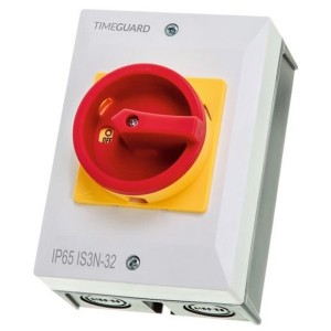 Timeguard IS3N-32 Weathersafe 3P Isolator Rotary IP65 Switch 32A