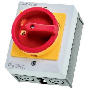 Timeguard IS4N-20 Weathersafe 4P Isolator Rotary IP65 Switch 20A