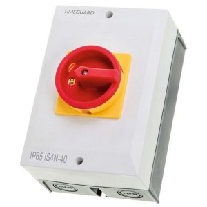 Timeguard IS4N-40 Weathersafe 4P Isolator Rotary IP65 Switch 40A