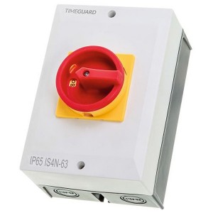 Timeguard IS4N-63 Weathersafe 4P Isolator Rotary IP65 Switch 63A
